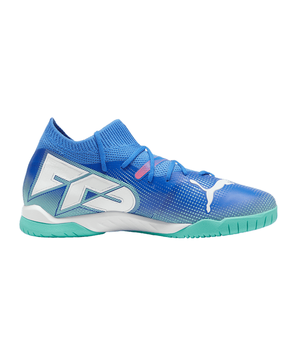 PUMA FUTURE 7 Match IT Halle Mid Formula Jr Kids Blau Weiss F01 - blau
