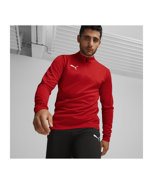 PUMA teamGOAL Training 1/4 Zip Sweatshirt Rot F01 - rot