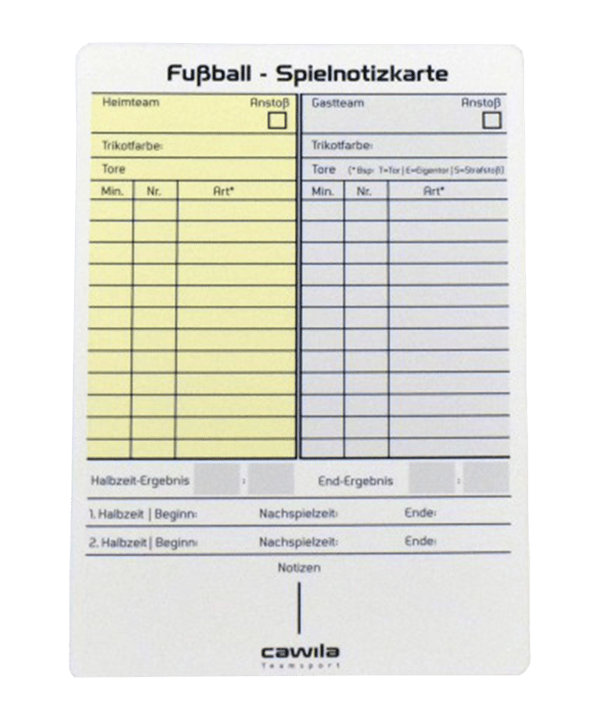 Cawila Set of 50 Football Notitiekaarten Wit - wit