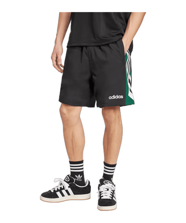 adidas Originals 90s Football Short Black - schwarz