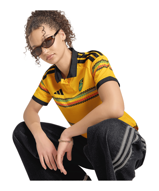 adidas Jamaica x Bob Marley Maglietta Home 2026 Donna Giallo - giallo