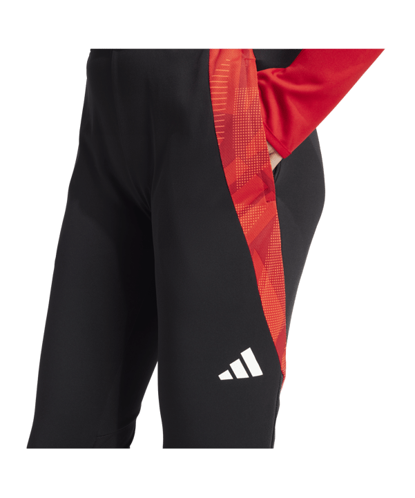 adidas Tiro 24 Competition Trainingshose Damen Schwarz Rot - schwarz