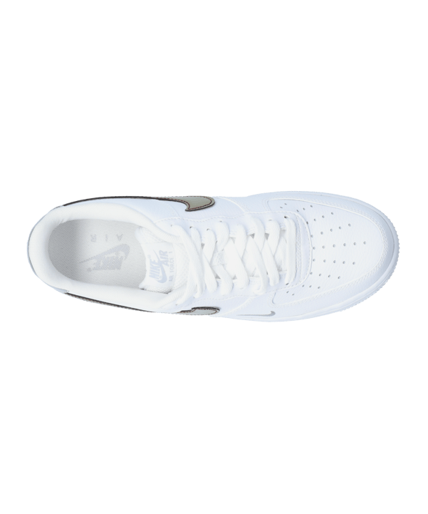 Nike Air Force 1 07 Weiss Rot Grau F100 - weiss