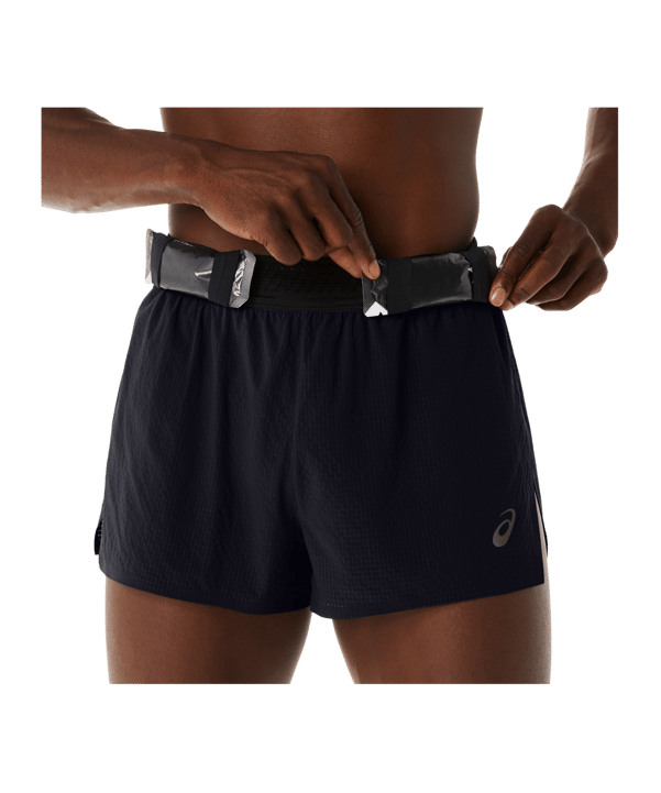 Asics Metarun Split Short Schwarz F001 - schwarz
