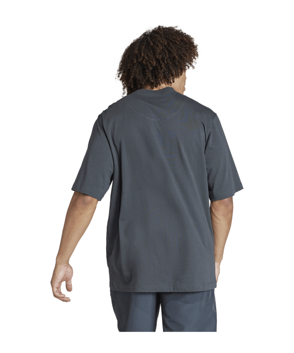 adidas Juventus Turin Oversize T-Shirt Grau Weiss - grau