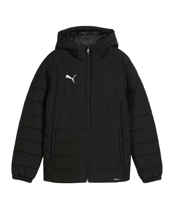 PUMA teamAdditions Padded Kapuzenjacke Kids Schwarz F03