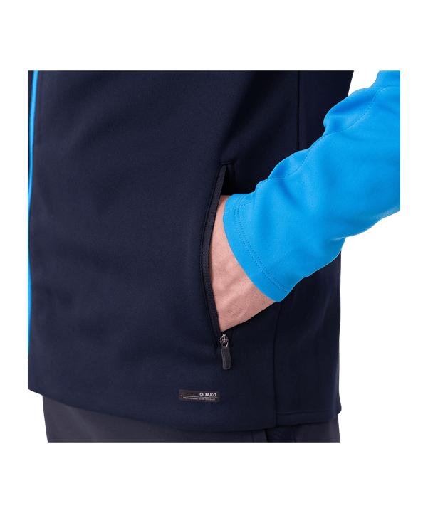 JAKO Icon Kapuzenjacke Blau Gelb F914 - blau