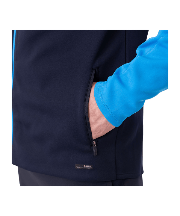 JAKO Icon Kapuzenjacke Blau Gelb F914 - blau