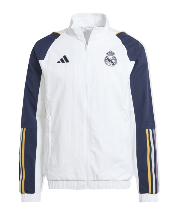 adidas Real Madrid Trainingsjacke Weiss - weiss