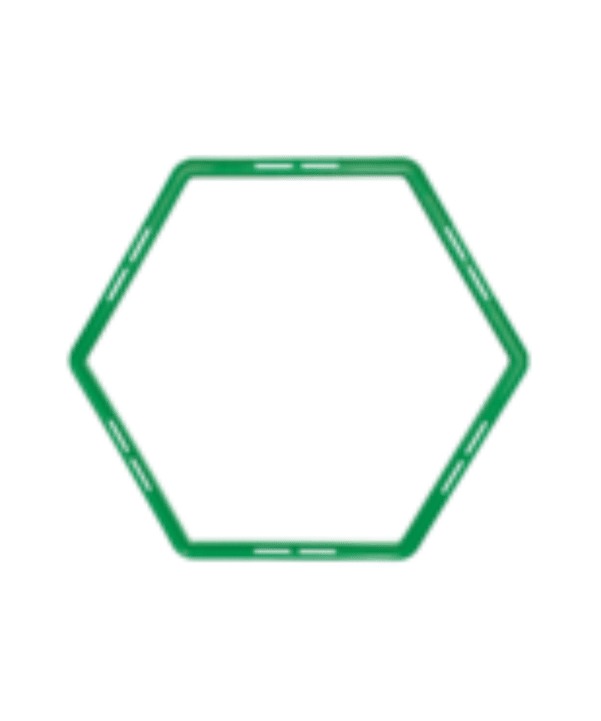 Cawila Hexa-Hoops Koordinationsleiter Set | 6er Set mit Tasche und 5 Clips | 49mm | Grün - gruen