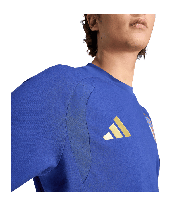 adidas Italien Tiro Travel T-Shirt Blau - blau