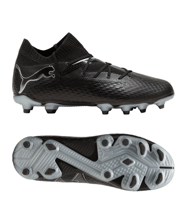 PUMA FUTURE 7 Pro FG/AG Eclipse Jr Kids Schwarz Silber F02 - schwarz