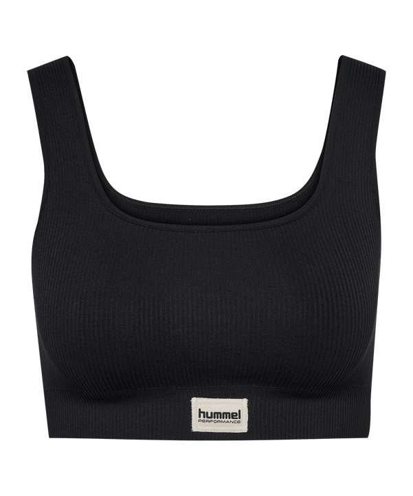 hummel Pulse Seamless Rib Sport-BH Damen Schwarz F2001 - schwarz