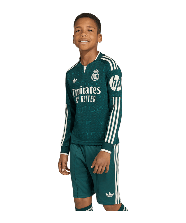 adidas Real Madrid Maillot à manches longues Away 2026/2027 Enfants Vert - vert