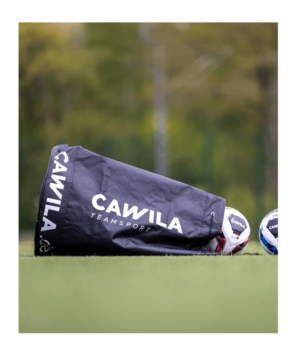 Cawila Ballsack 12 Fussbälle Schwarz - schwarz