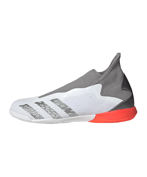 adidas Predator FREAK.3 LL IN White Spark Weiss Grau Rot - weiss