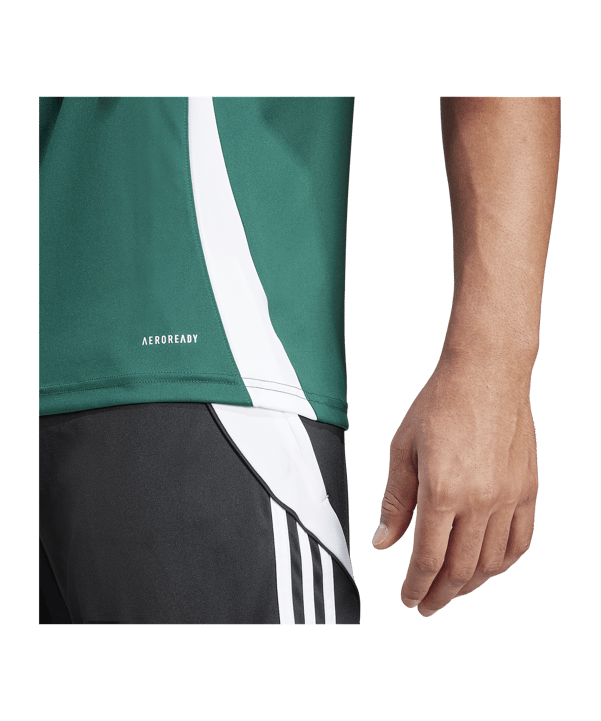 adidas Tiro 24 Trikot Dunkelgrün Weiss - gruen