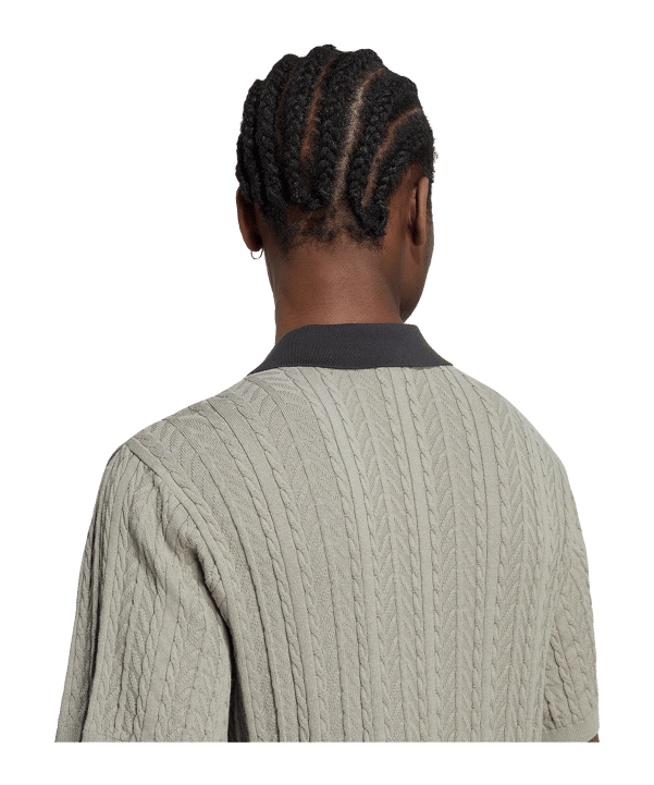 adidas Originals Cable Knit Football Trikot Grün - gruen