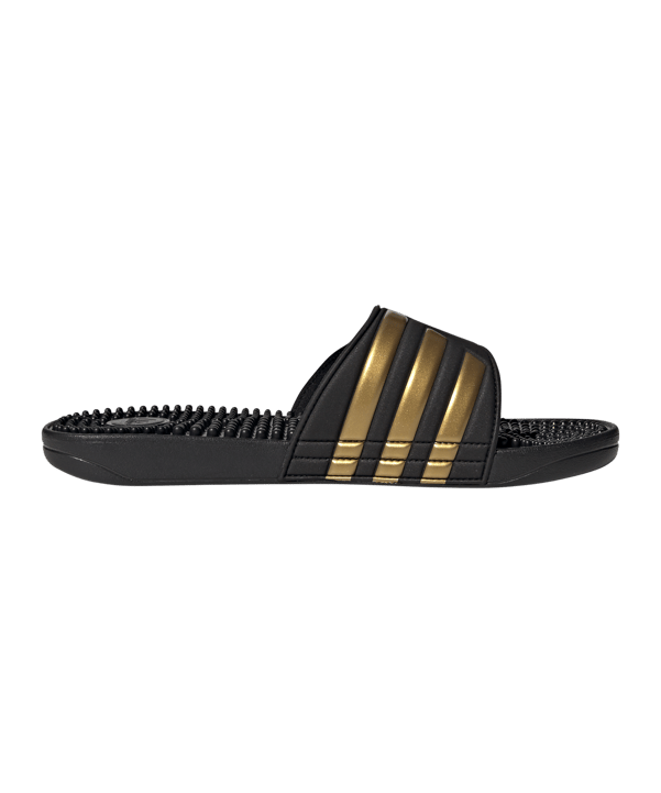 adidas Adissage Badelatsche Schwarz Gold - schwarz