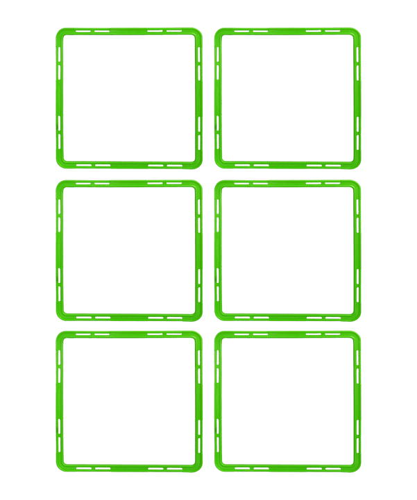 Cawila ACADEMY SQUARE | 6er Set | grün - rot