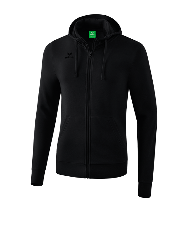 Erima Basic Kapuzenjacke Schwarz - schwarz