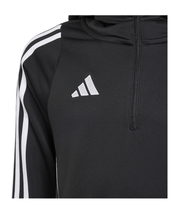 adidas Tiro 24 Hoody Kids Schwarz Weiss - schwarz
