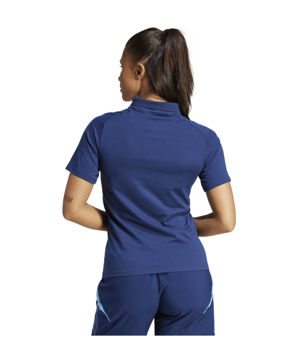adidas Tiro 24 Competition Poloshirt Damen Blau - blau