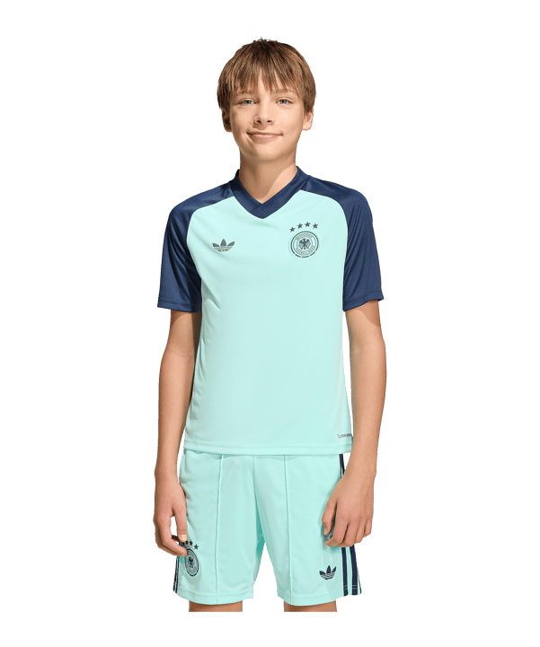 adidas DFB Deutschland Prematch Trikot Away WM 2026 Kids Türkis - tuerkis
