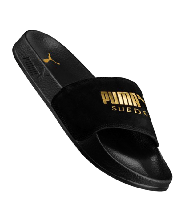PUMA Leadcat Suede Badelatschen Schwarz F01 - schwarz