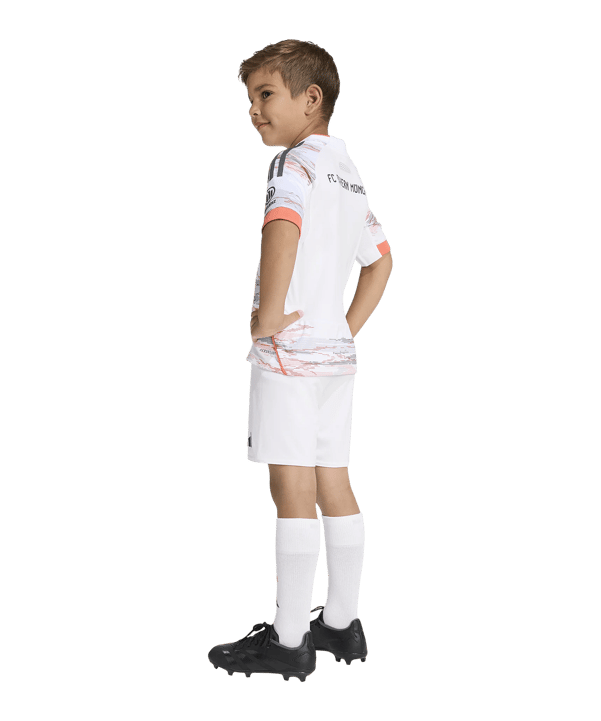 adidas FC Bayern München Mini Trikot Set Away 2025/2026 Kids Weiß - weiss