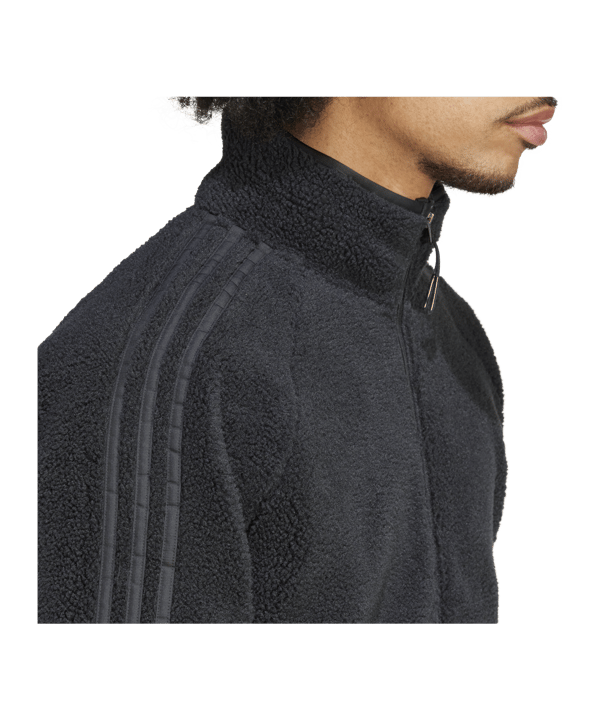 adidas Originals Polar Fleece FullZip Sweatshirt Schwarz - schwarz