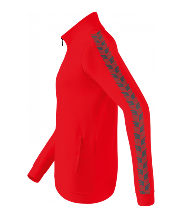 Erima Essential Team Tracktop Jacke Kids Rot Grau - rot