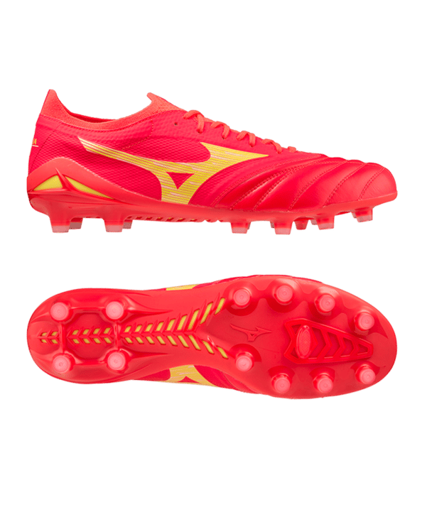 Mizuno Morelia Neo IV FG Release Rot Gelb F64 - rot