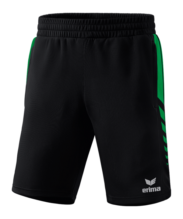 Erima SIX WINGS Short Schwarz Grün - schwarz
