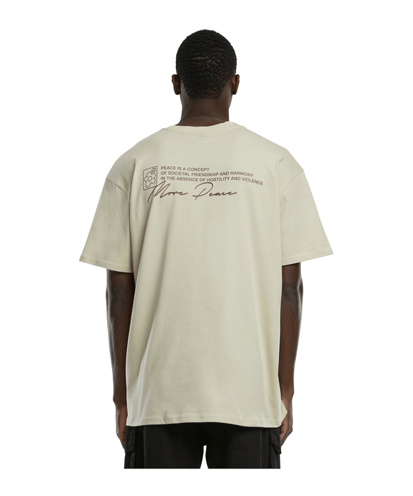Mister Tee More Peace O T-Shirt Beige - beige
