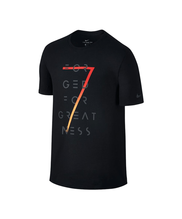 Nike CR7 Ronaldo Tee T-Shirt Schwarz F010 - schwarz
