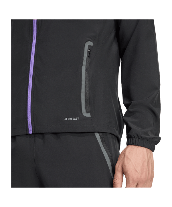 adidas Manchester United Vis Tech Travel Jacke Schwarz - schwarz
