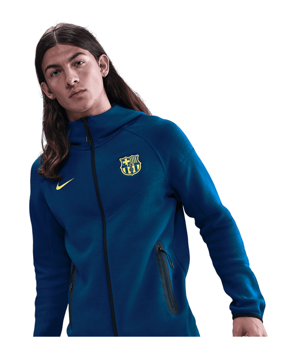 Nike FC Barcelona NSW Fleece Kapuzenjacke Blau F432 - blau