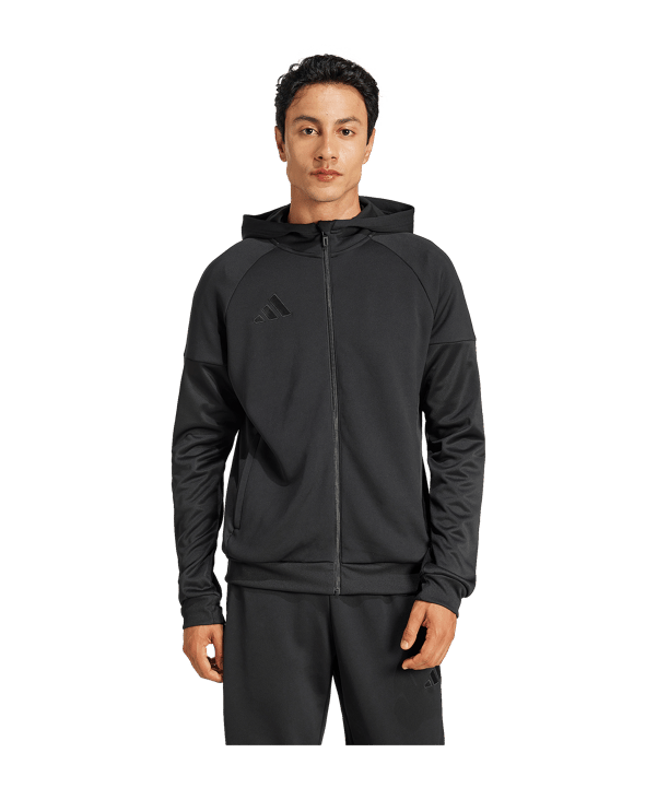 adidas Tiro 25 Travel Kapuzenjacke Schwarz - schwarz