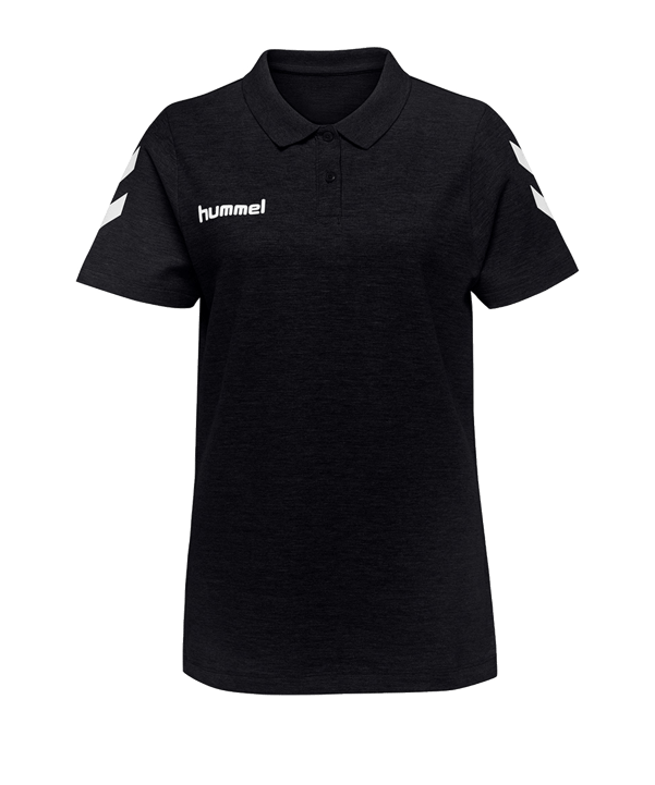 Hummel Cotton Poloshirt Damen Schwarz F2001 - schwarz