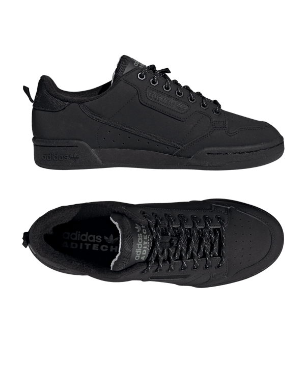 adidas Originals Continental 80 Sneaker Schwarz - schwarz