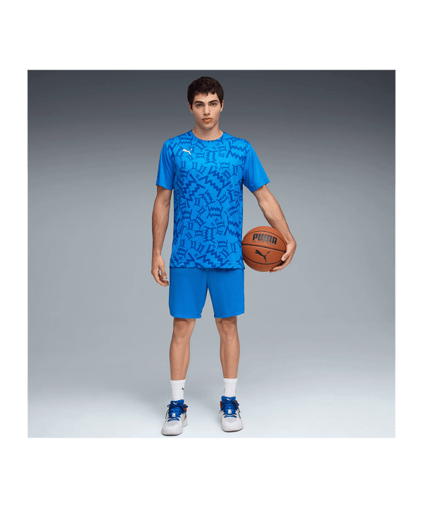 PUMA Teamjaws Graphic Ss Shooting Hemd Blau F07 - blau