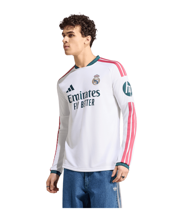 adidas Real Madrid Trikot Langarm Home 2026/2027 Weiß - weiss