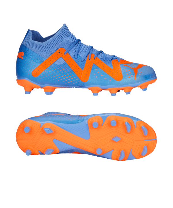 PUMA FUTURE Match FG/AG Supercharge Kids Blau Orange F01 - weiss