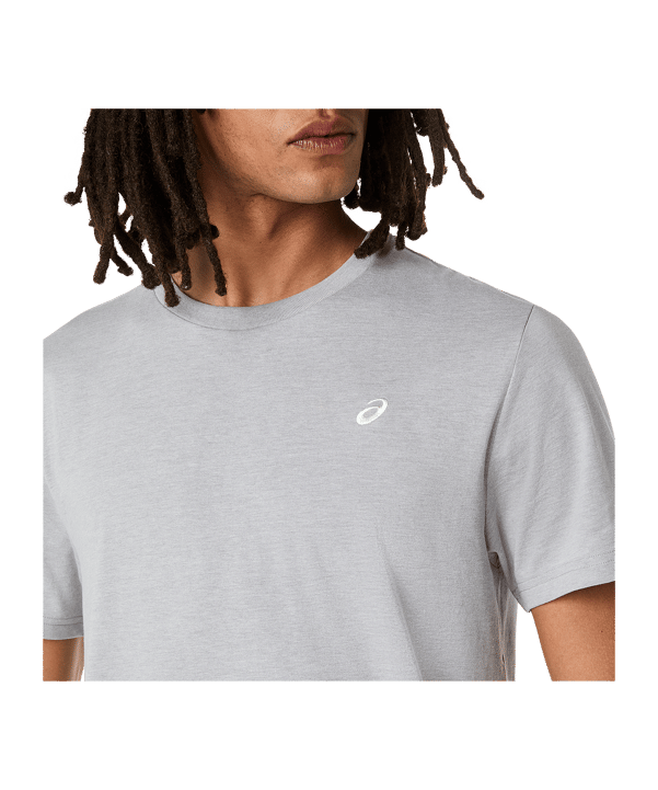 ASICS Spiral Embroidery T-shirt Grigio - grigio
