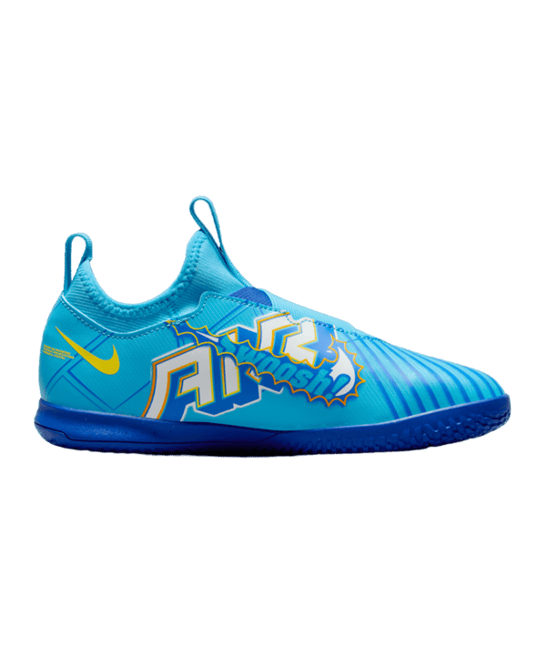 Nike Jr Air Zoom Mercurial Vapor XV Academy IC Halle Mbappe Signature Kids Blau F400 - blau