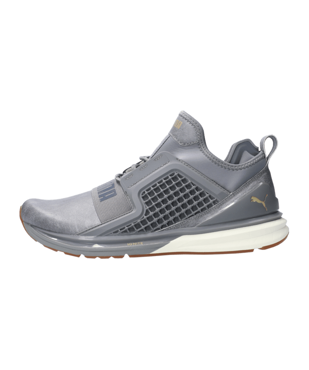 PUMA Ignite Limitless Leder Sneaker Grau F01 - grau