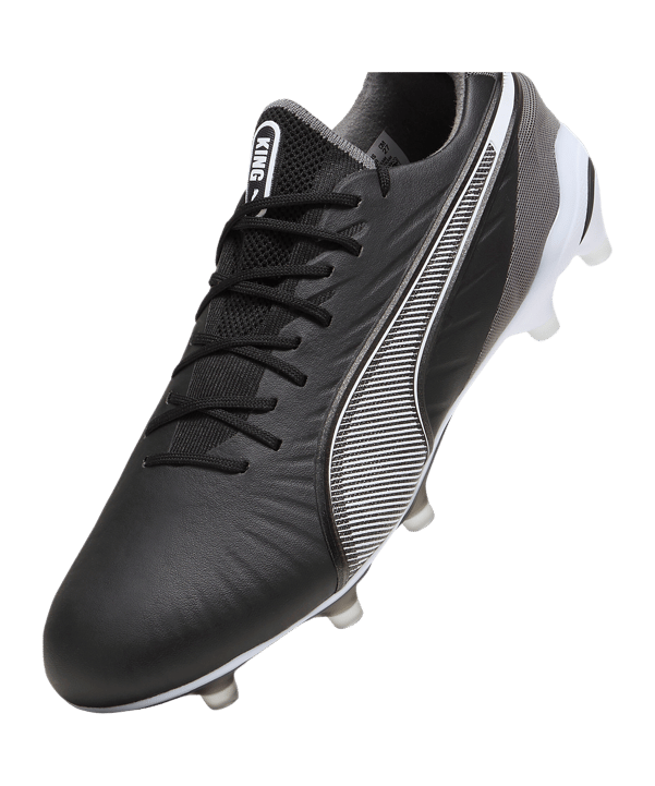 Chaussures de football PUMA KING Ultimate FG/AG Eclipse noir blanc F01 - noir