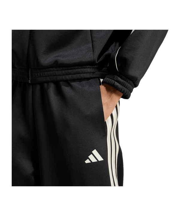 adidas Stadium 3 Stripes Track Hose Damen Schwarz