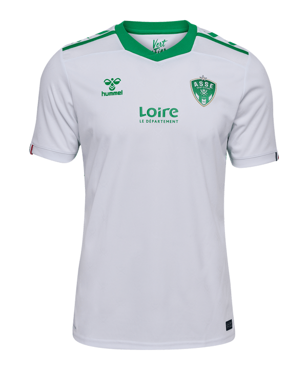 Hummel AS St. Etienne Trikot Away 2024/2025 Kids Weiss F9001 - weiss